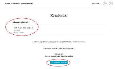 Screenshot Foglalas V Gleges Eredmeny Screenshot Foglalas V Gleges Eredmeny